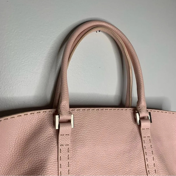 Falor Italia Pebbled Leather Tote Bag Purse - Picture 7 of 9